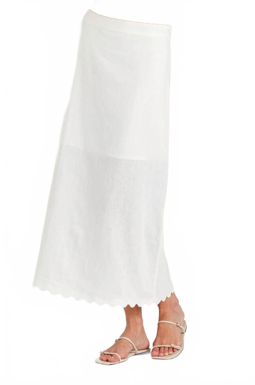 NEW SUNDAYS alden maxi skirt in white